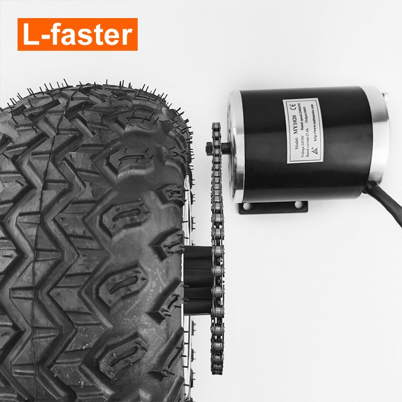48V 1000W 10 Inch Fat Tire Electric ATVs Go Kart Dual Chain Driven High Speed Brushed Motor Kit