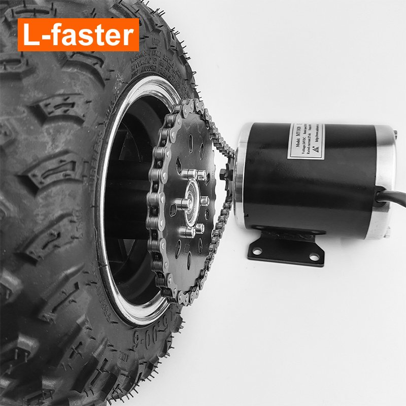 48V 1000W 10 Inch Fat Tire Electric ATVs Go Kart Dual Chain Driven High Speed Brushed Motor Kit