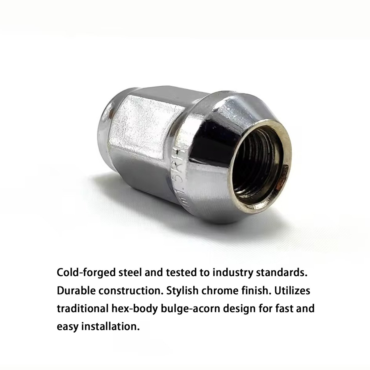 ATV UTV Chrome Wheel Lug Nut M10 - 1.25 17mm 19mm 21mm Closed End Acorn Tapered Seat Lug Nuts