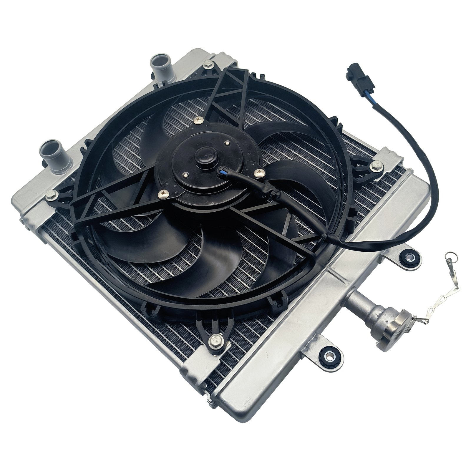 For Segway Motor Snarler Villain Fugleman AT6 SE RADIATOR(V) Water Tank Cooling Fan OEM A01A41100002 ATV UTV Parts
