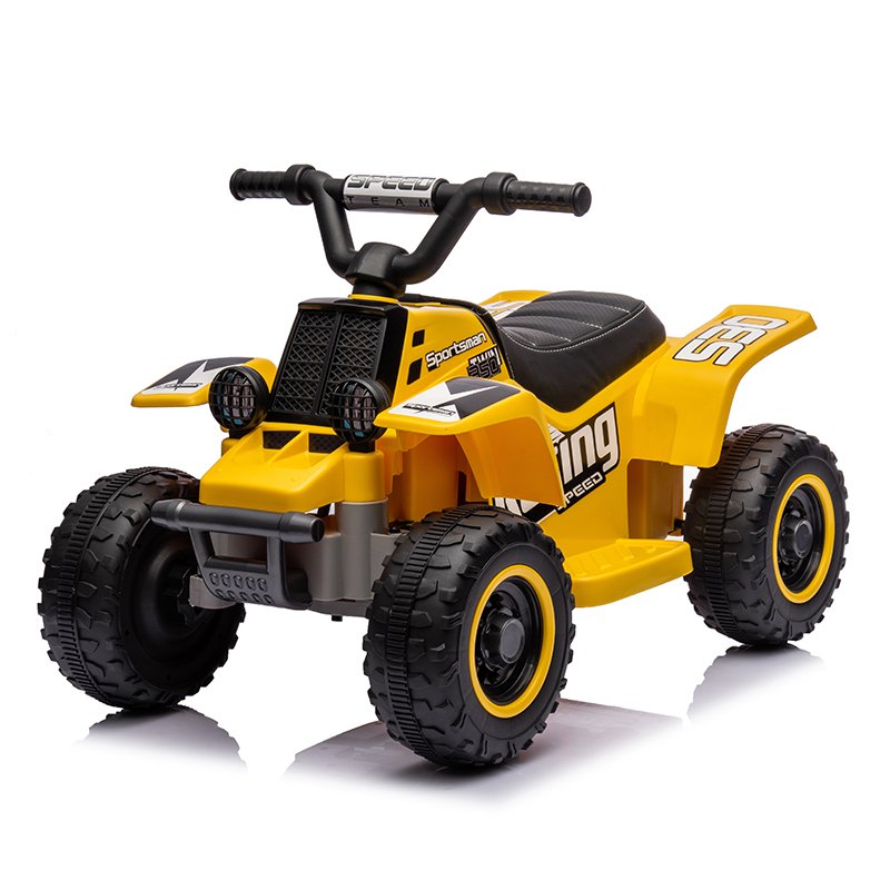Unisex 12V Battery Powered Electric ATV Kids Quad Vehicle Plastic Ride-On Toy with Light for Boys and Girls