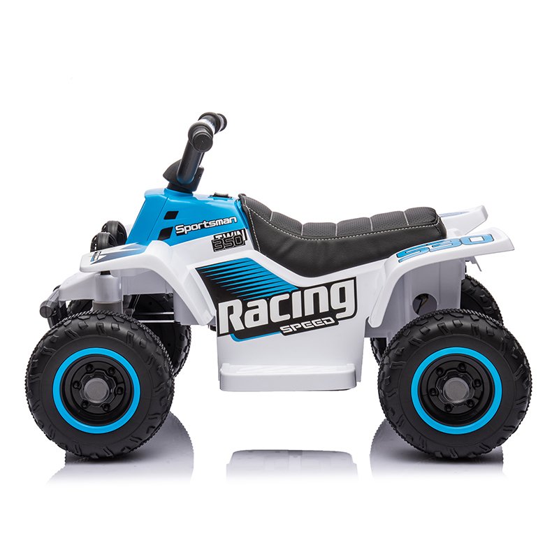 Unisex 12V Battery Powered Electric ATV Kids Quad Vehicle Plastic Ride-On Toy with Light for Boys and Girls