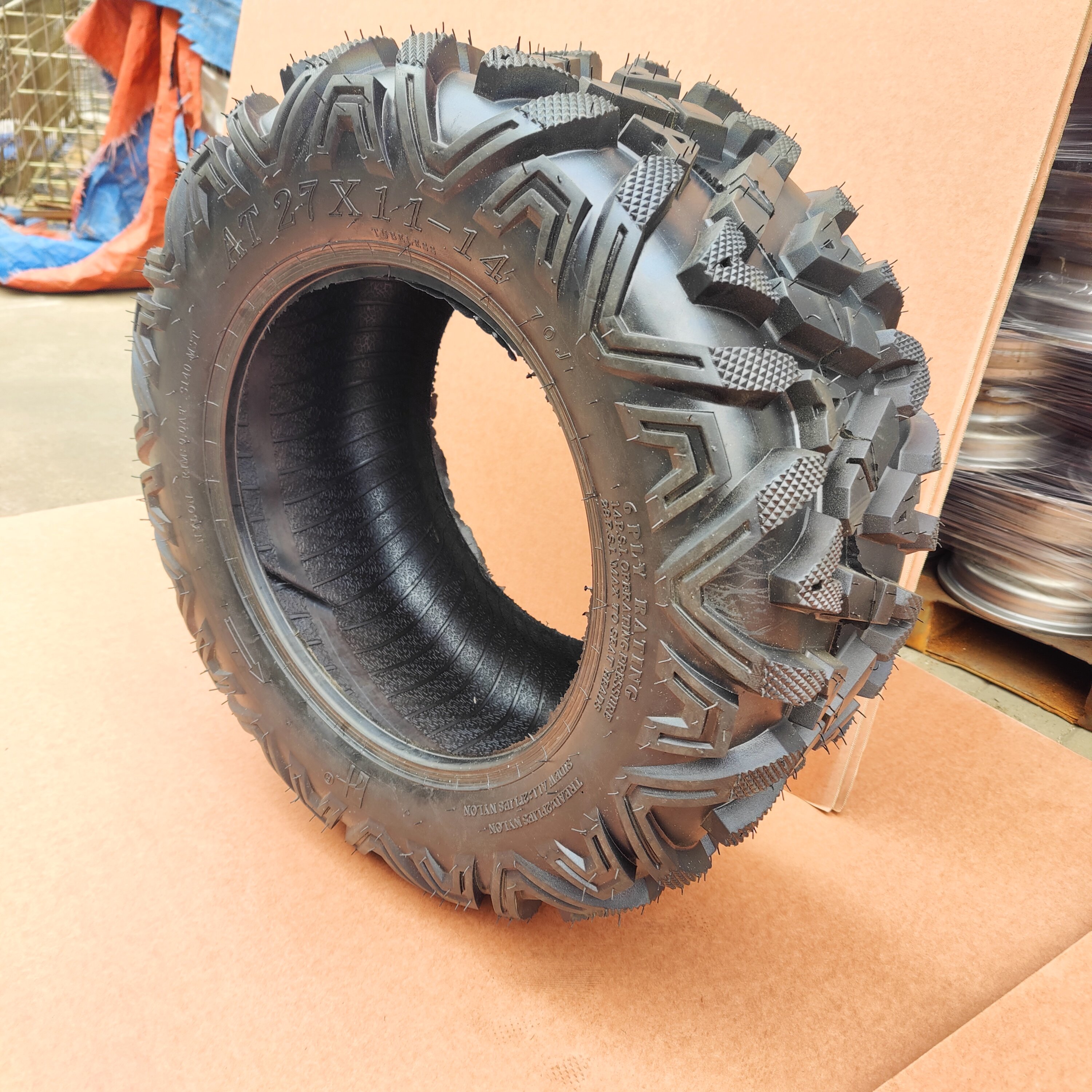 Lower Price ATV and UTV Tires 27x11-14 Tread Blocks Pattern Durable Tubeless Rubber Trailer Tires