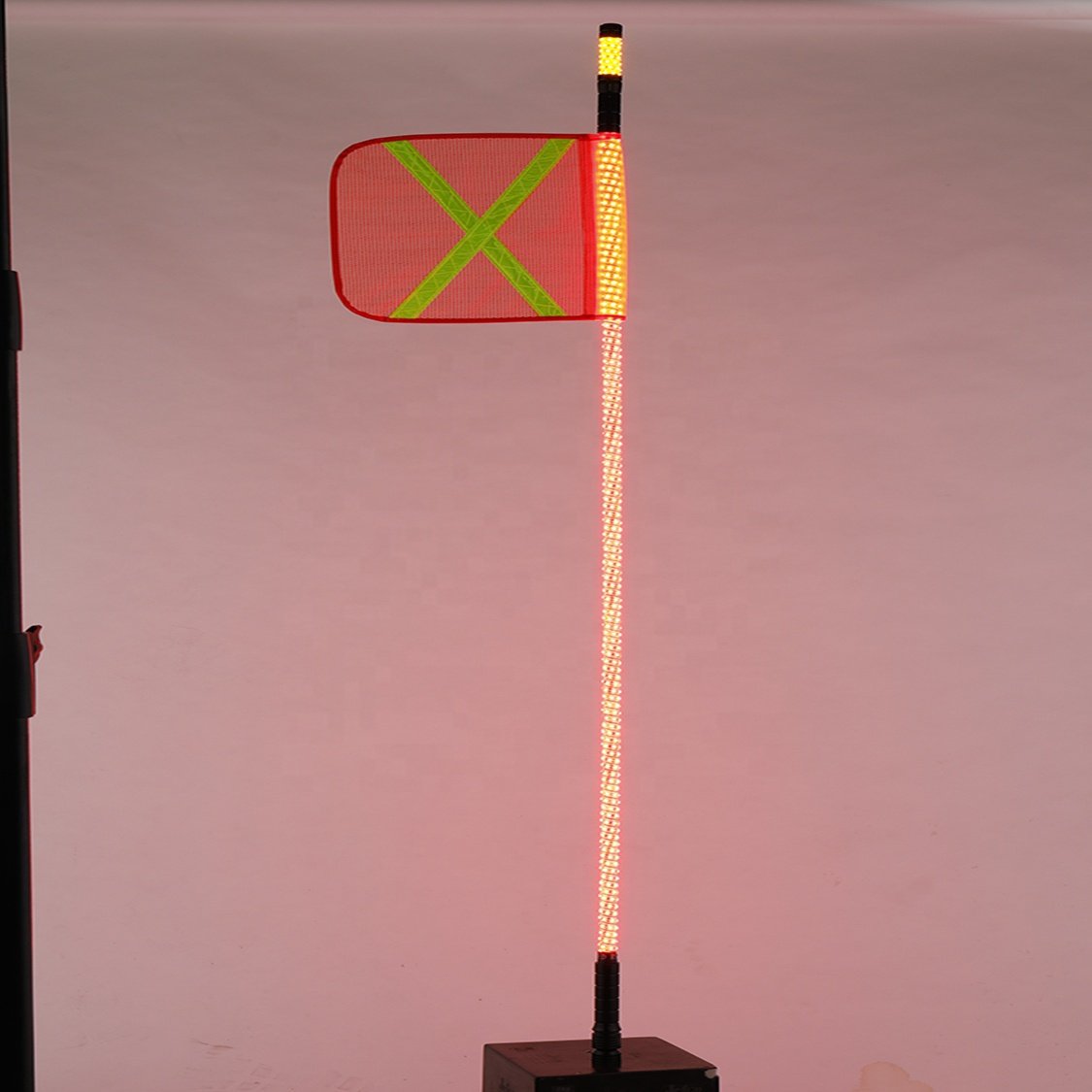 Fiber Material 8ft Mining Pole Whip with LED Light - Nawind Brand ATV/UTV Safety Whip