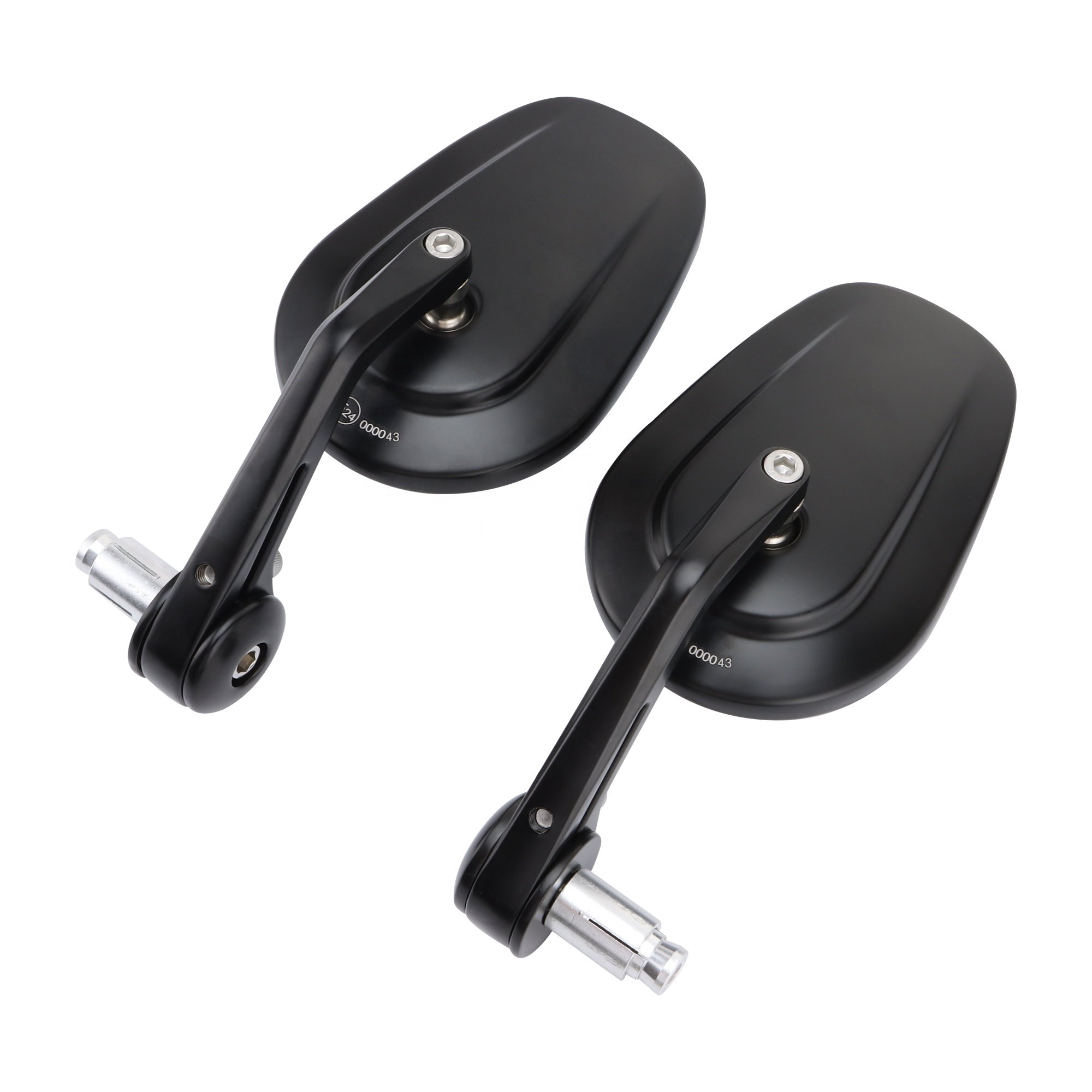 GOOFIT Motorcycle Handlebar End Mirrors Aluminum Alloy Polygonal Replacement for UTV Moped ATV Scooter Quad Pit DirtBike