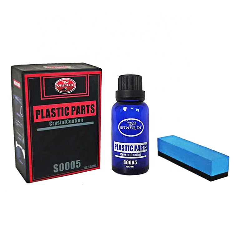 30ML Vinyl Plastic Trim Restorer for Cars Restoration Renew Blacken Worn Out Plastic & Vinyl Rubber Surfaces UV Sunlight