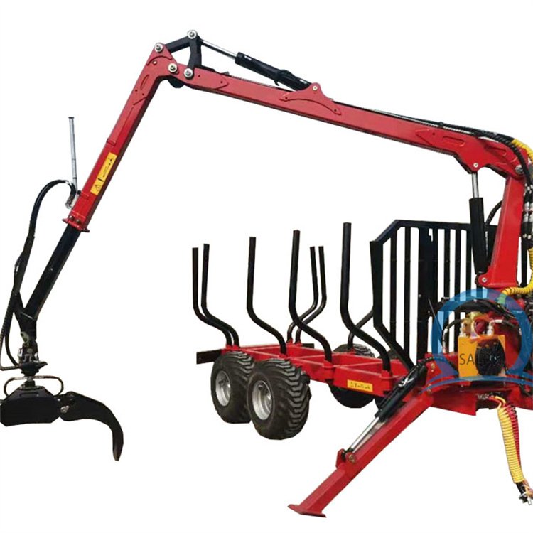 Hot Sale Agricultural Mechanical Wood Loader Farm Logging Equipment Wood Log Grabbing Crane