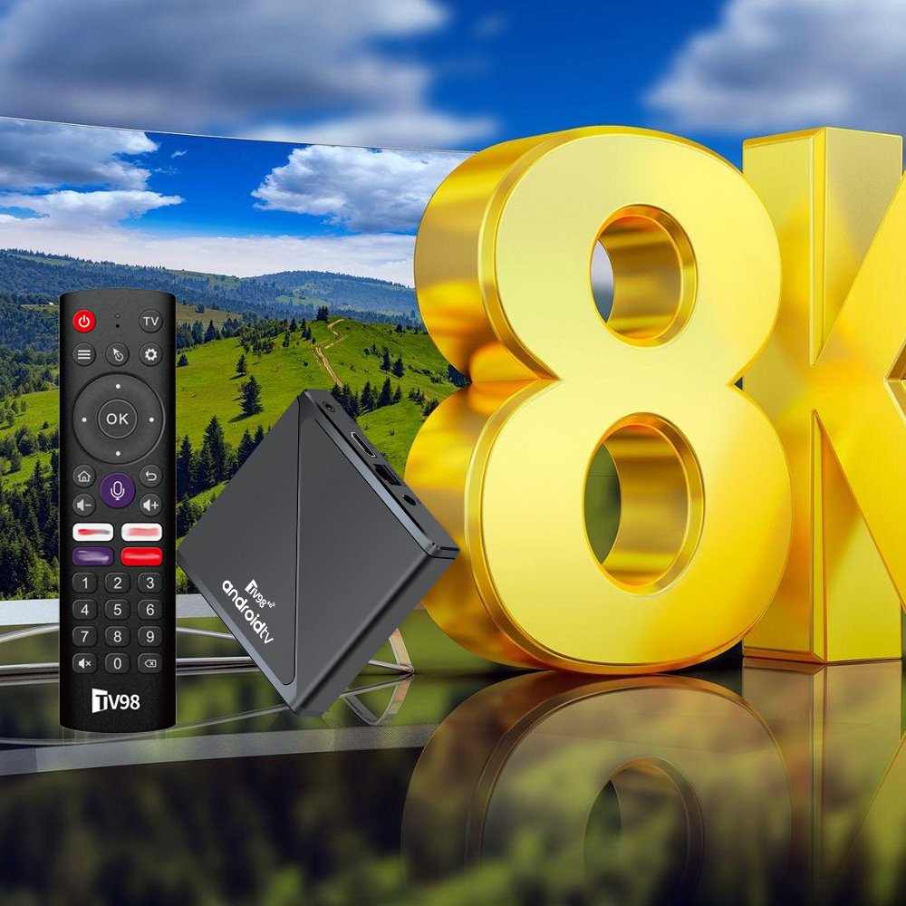 High Quality Tv Box Tv 98 Atv Pro Android 14 2gb/16gb 2.4g Wifi Allwinner H313 hd Quad Core ARMx A53 Best Android Tv Box