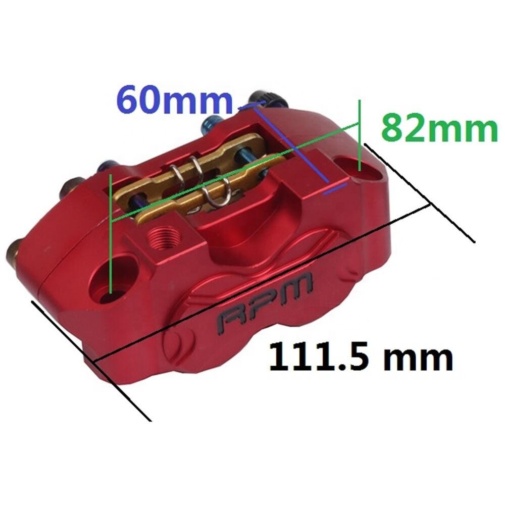4-piston Universal Motorcycle Brake Caliper Mounting Hole 82mm for Scooter Dirt Bike ATV Go Kart Spare Parts Whole