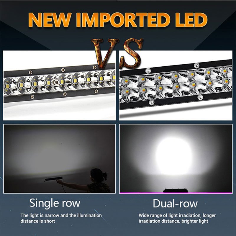 300W Car Work Light LED Bar 20LED 100LED Worklight Bar Offroad SUV ATV Tractor Boat Truck Excavator 12-24V Led Spot Flood Combo