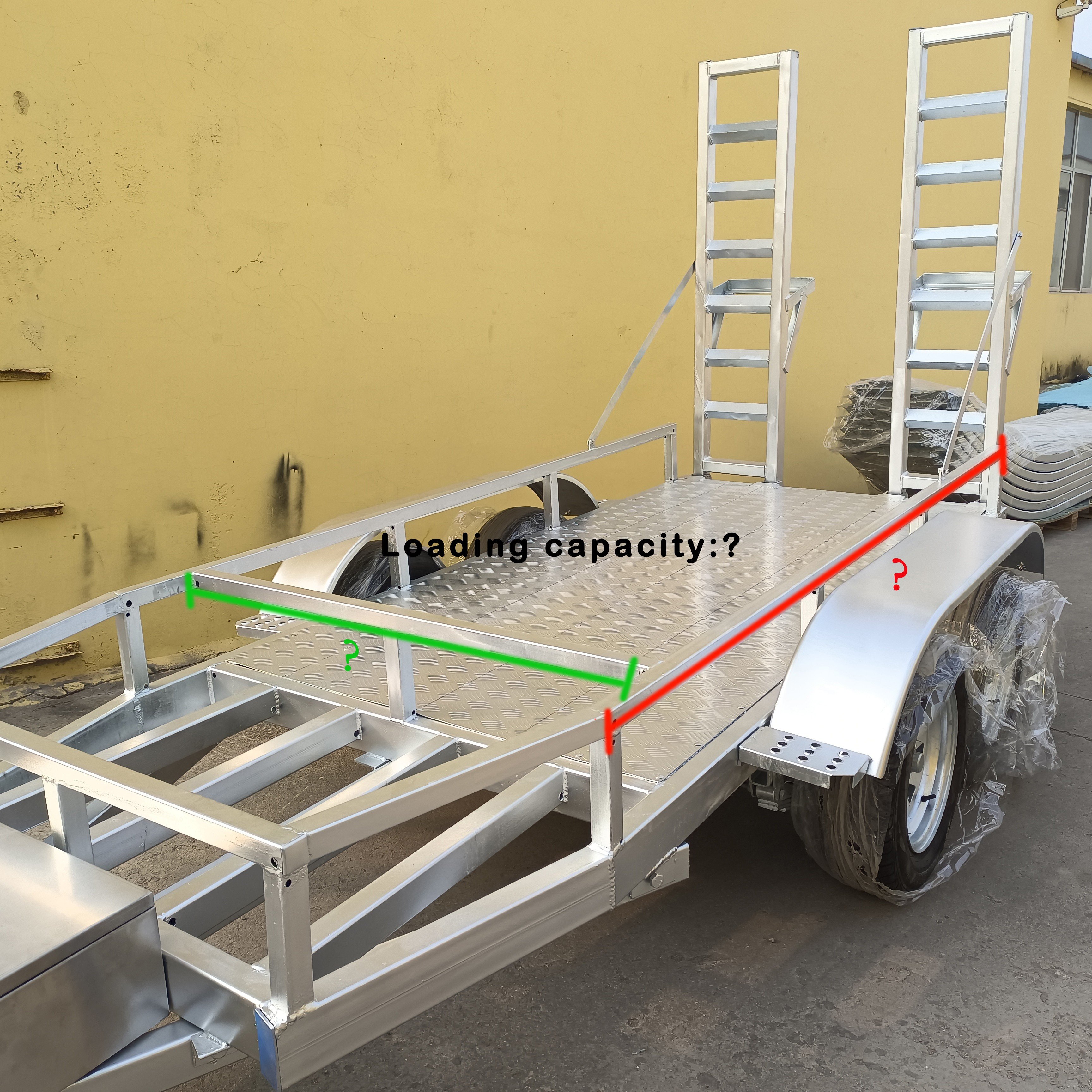 Small Aluminum Utility Trailer Folding Flatbed Design for ATV UTV Car Landscape Farm Excavator Frame Cargo Utility Kit