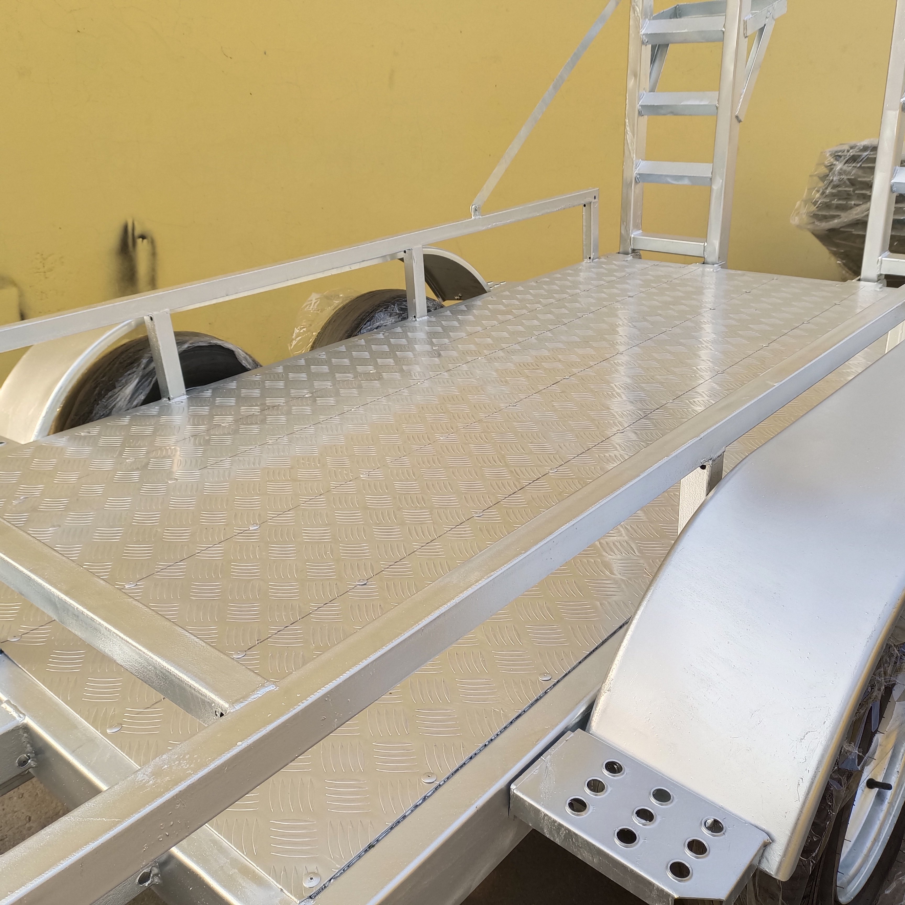 Small Aluminum Utility Trailer Folding Flatbed Design for ATV UTV Car Landscape Farm Excavator Frame Cargo Utility Kit