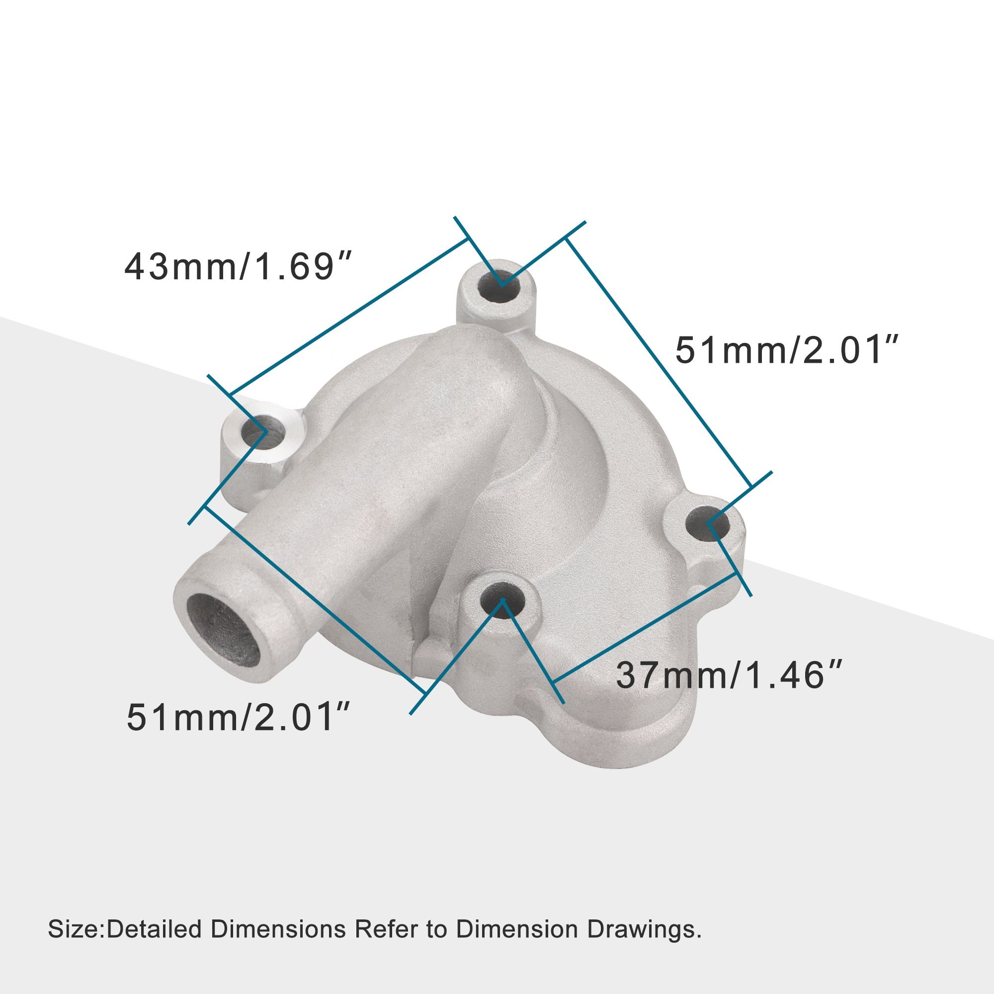 GOOFIT Motorcycle Water Pump Assy Replacement for Helix CN250 Elite CH250 250cc Water-cooled ATV Scooter Dirt Pit Bike