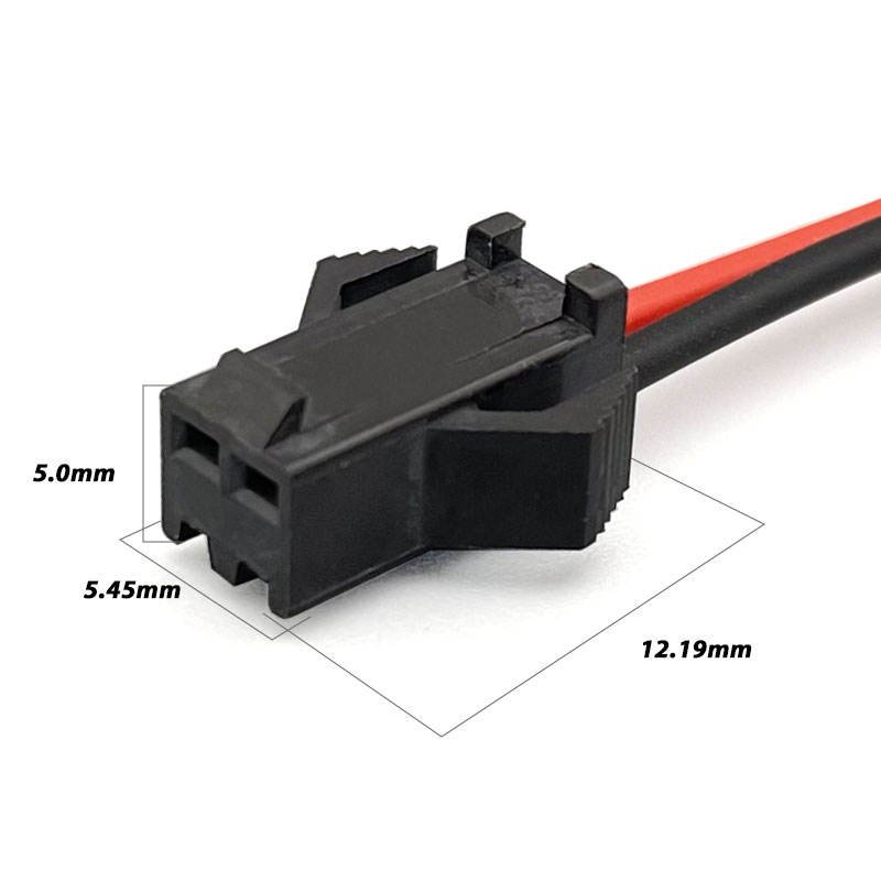 Oem Cable JST SM 2PIN Male Female Plug Connector 1007 AWG26 Power Wiring Harness for LED Downlight Ceiling Lamp
