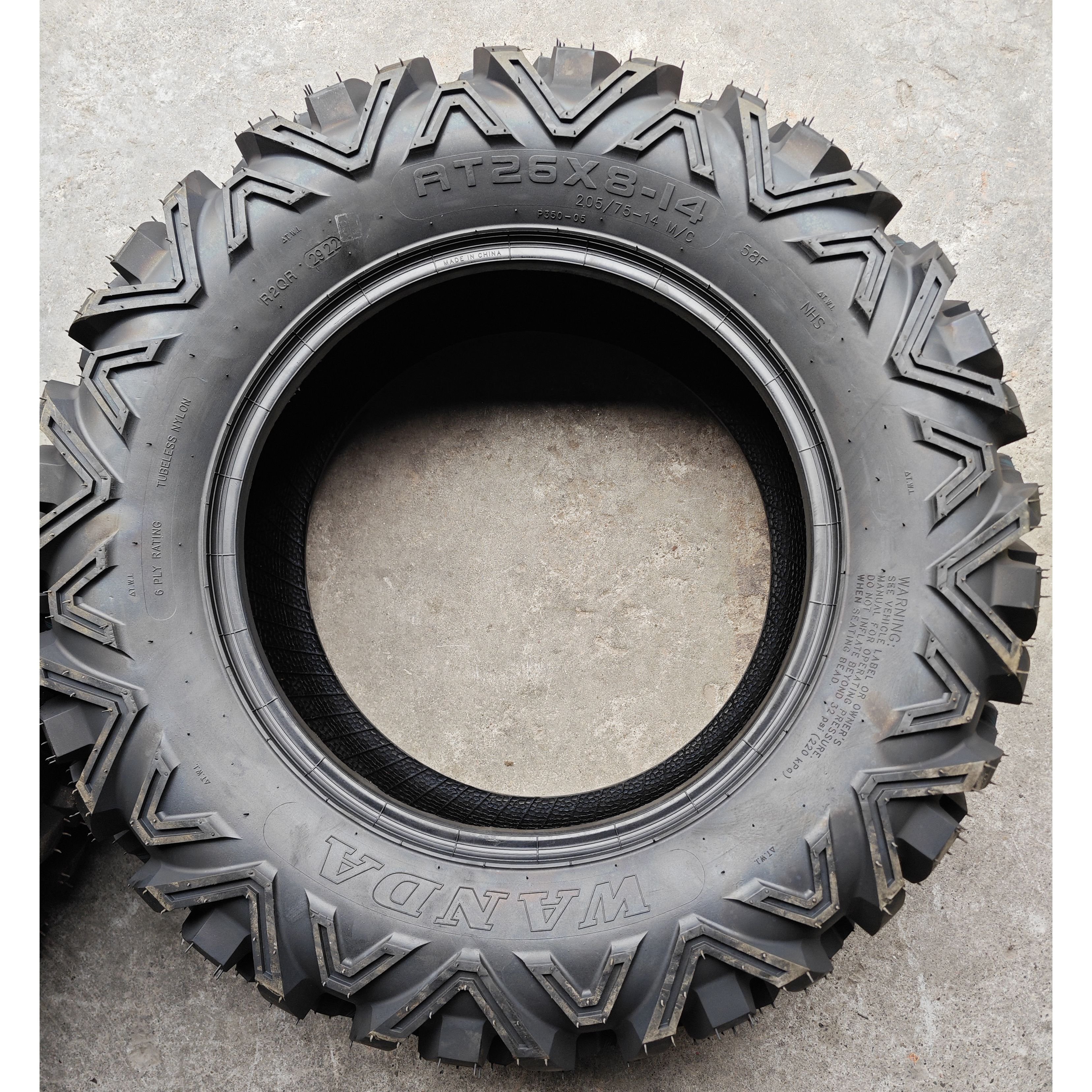 KTA High Reliability 26X8-14 26*8-14 WANDA ATV/UTV Parts & Accessories Tubeless Tires for ATV and UTV Tires