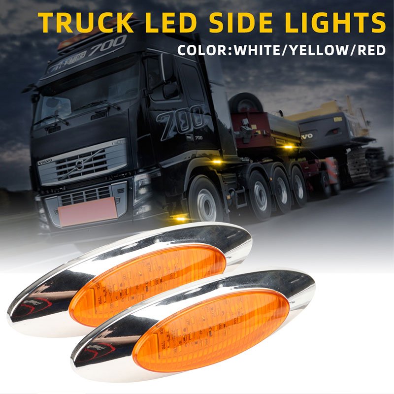 Super Bright 24V Oval Led Truck Lights Led Side Marker Light Truck Trailer for Trucks ATV Crane Off-road