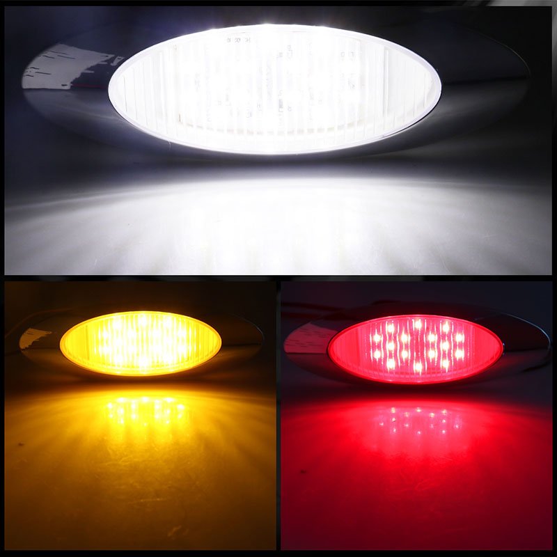 Super Bright 24V Oval Led Truck Lights Led Side Marker Light Truck Trailer for Trucks ATV Crane Off-road