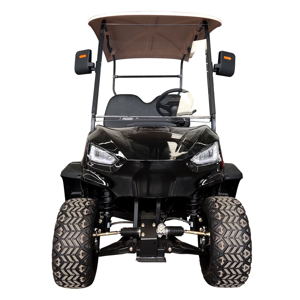 Custom Street Comfortable 2 Seat 4 Wheeler Electric 48V 5KM off Road Lithium Battery Golf Cart Atv Grizzly for Adults