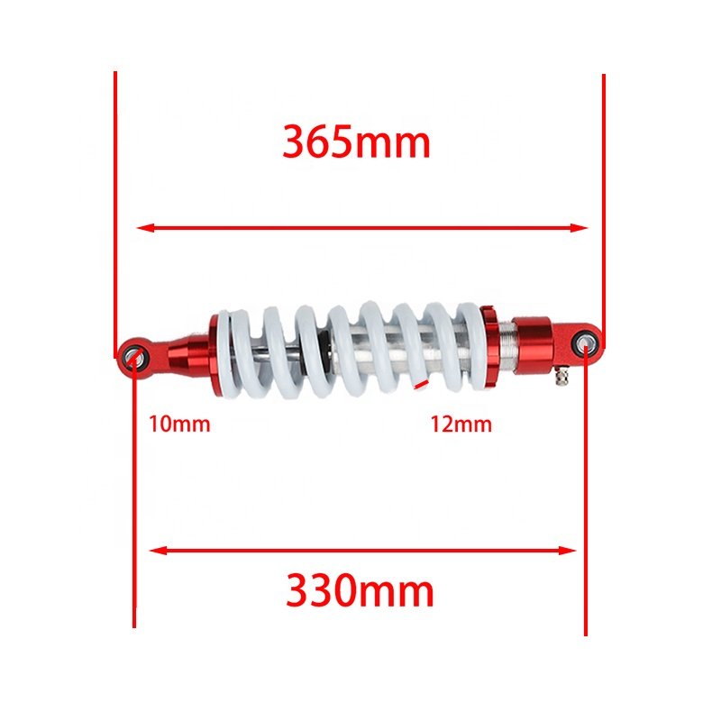 M10 330mm Motorcycle Universal Rear Air Shock Absorber Damper Adjustable12mm Spring Fit for ATV Pit Quad Dirt Bike CRF KLX