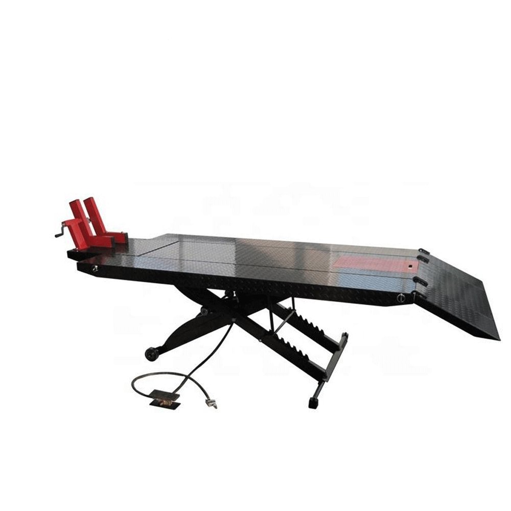 48\" Width Side Extensions 1000lb Air Operated ATV Motorcycle Lift Jack Hoist Stand 450kg Capacity Vehicle Equipment