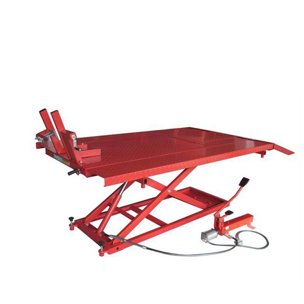 48\" Width Side Extensions 1000lb Air Operated ATV Motorcycle Lift Jack Hoist Stand 450kg Capacity Vehicle Equipment