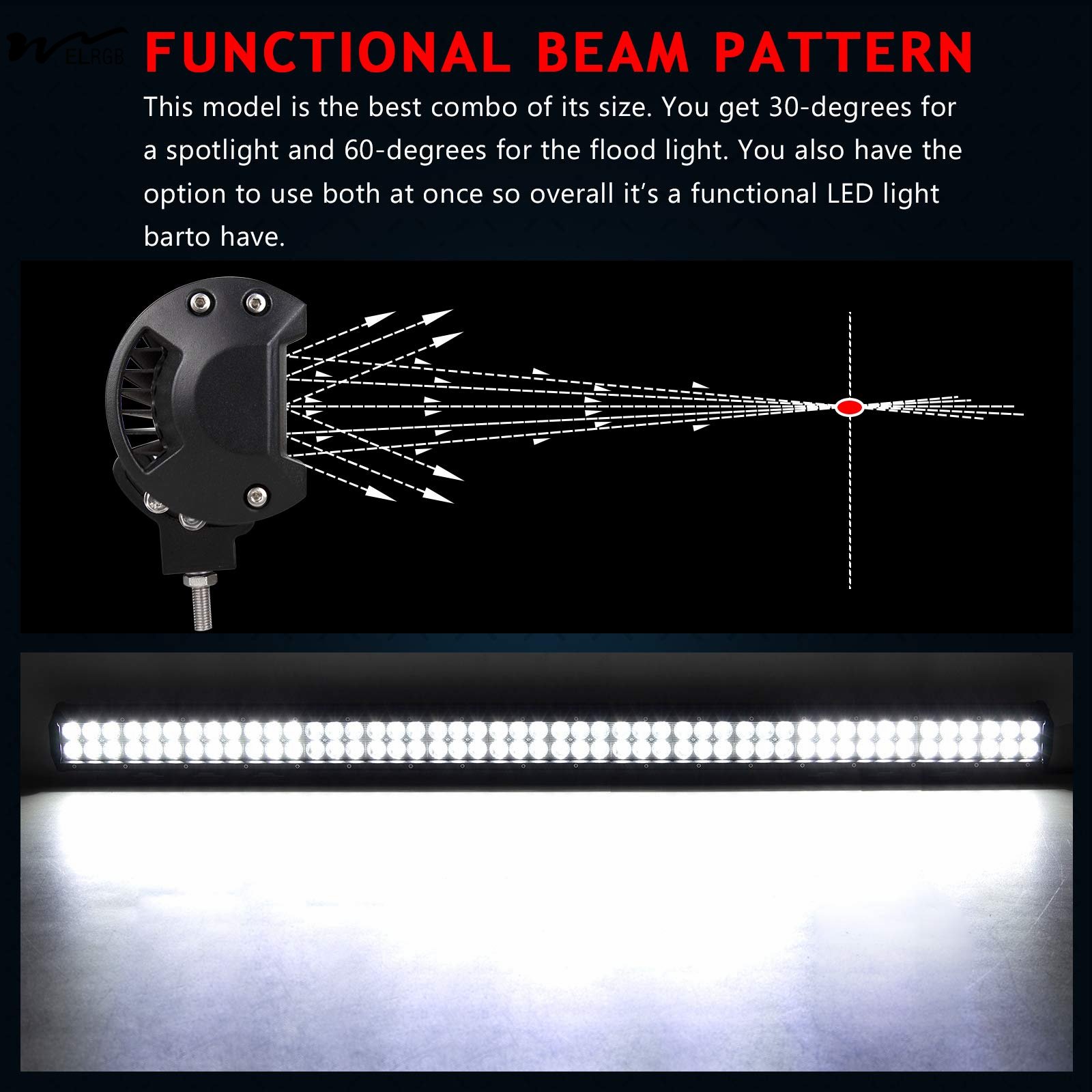 7.62cm 127 cm 288 W LED Light Strip Offroad Spotlight Floodlight Beam 96 X 3 W WORK for Truck SUV ATV 4 X 4 4 WD Headlights