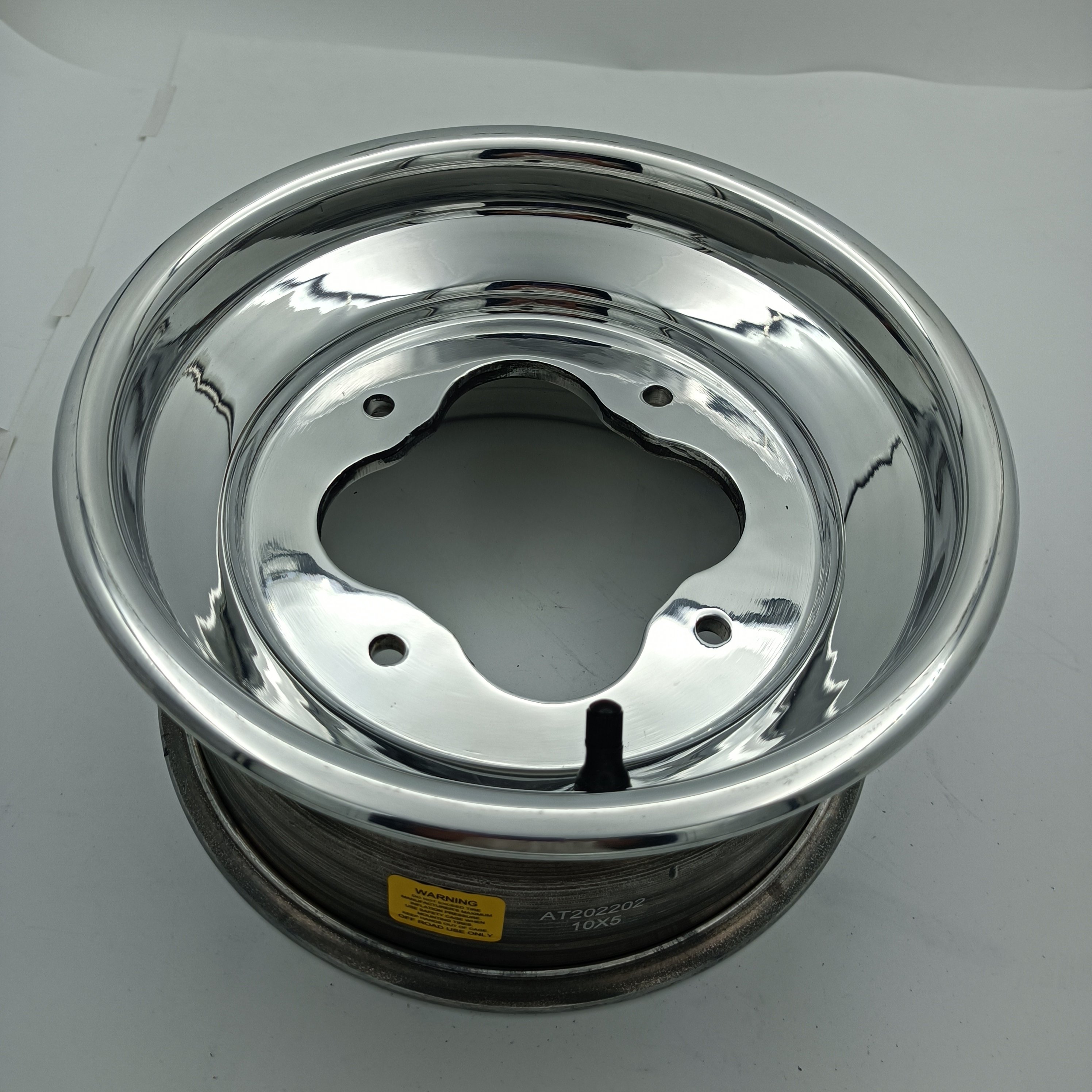 Aluminum Rolled Lip Polished 10x5 Dual Bolt Pattern ATV Racing Wheels for yamaha raptor 700 yamaha Banshee 350 Suzuki Ltz 400