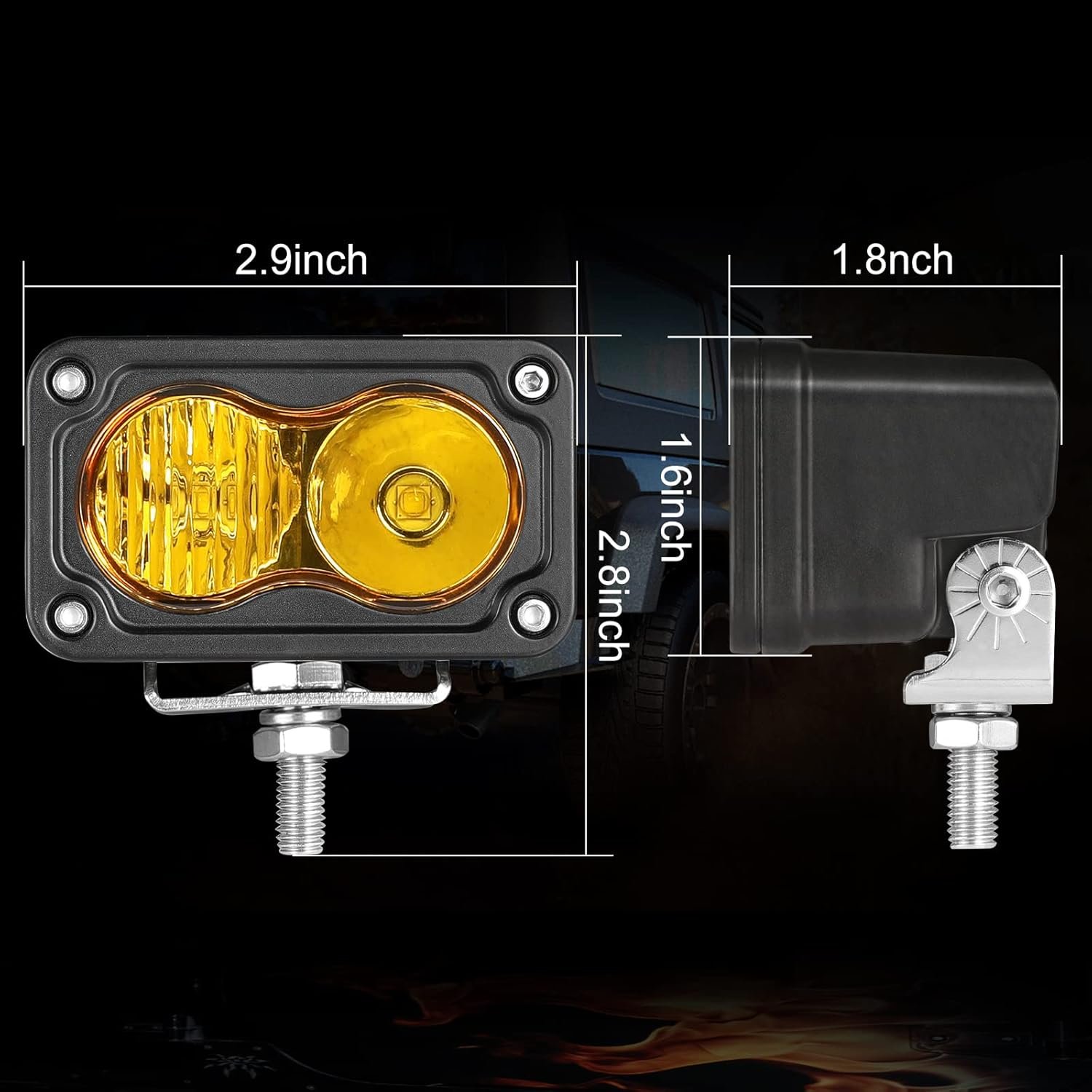 LED Pod Light 3" 40W Cube LED Work Lights Spot Flood Driving Lamp Offroad Truck ATV UTV