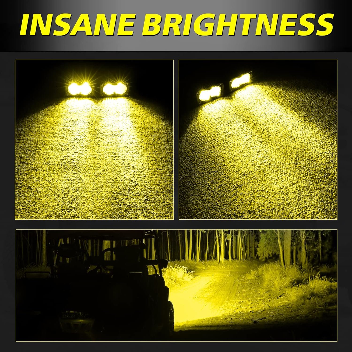 LED Pod Light 3" 40W Cube LED Work Lights Spot Flood Driving Lamp Offroad Truck ATV UTV