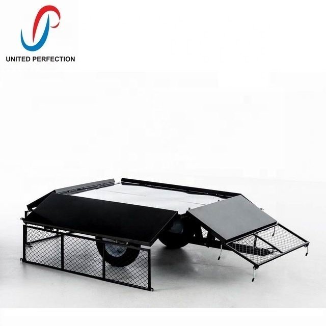 Multi-Purpose Steel Tow Behind ATV Utility Trailer Low MOQ Feature Tipping Yard Garden Cart Lawn Trailer Motorcycle ATV Trailers