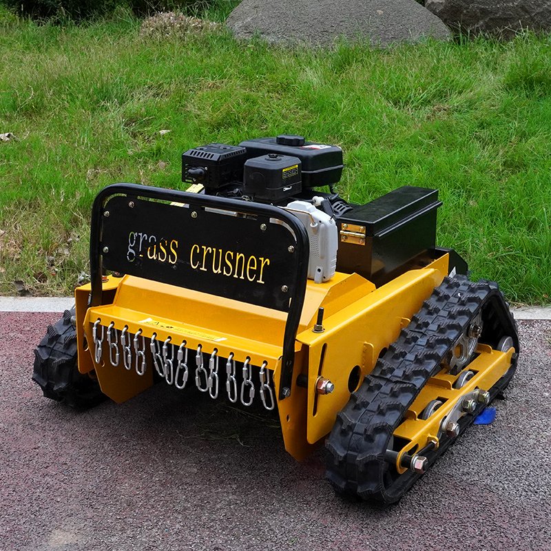 Garden Crawler Grass Cutter Cut Width 550mm Crawler Remote Control Flail Lawn Mower for Sale