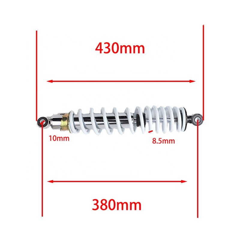 380mm M10 Front Shock Absorber Damper Suspension 8.5mm Spring for Yamaha YFZ 350 YFZ350 Banshee 1987 - 2006 ATV Parts