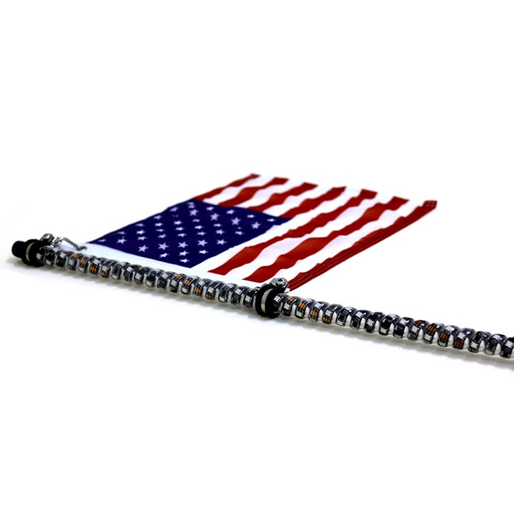 4 Feet RGB Dancing LED Whip Lights With Antenna U.S. Flag for ATV UTV Trucks Jeep