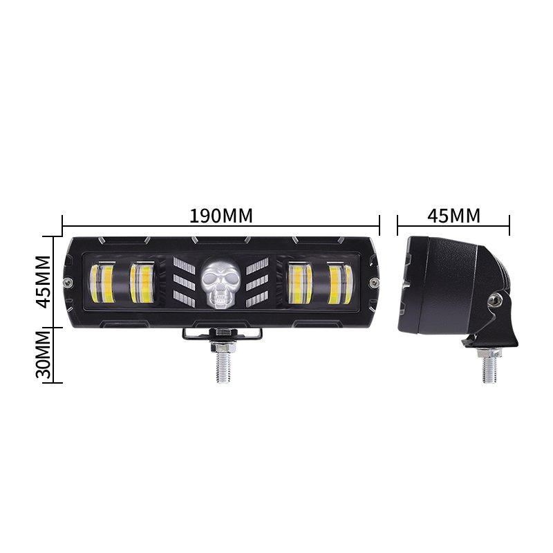 7 Inch 28w Led Work Light Bar 48V Skull RGB Fog Lights for Car Motorcycle ATV Tractor 4x4 Offroad Spotlight Beam Driving Light