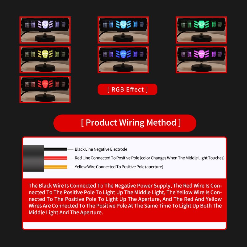 7 Inch 28w Led Work Light Bar 48V Skull RGB Fog Lights for Car Motorcycle ATV Tractor 4x4 Offroad Spotlight Beam Driving Light