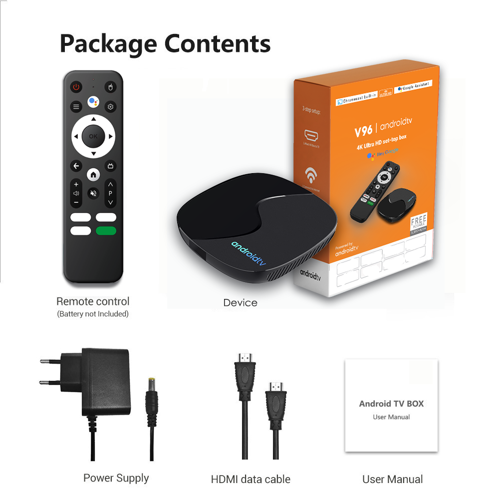 New Model V96 ATV Smart Tv Box Android10.0 OS Allwinner Set Top Box with 2G 16G Large Memory TV BOX