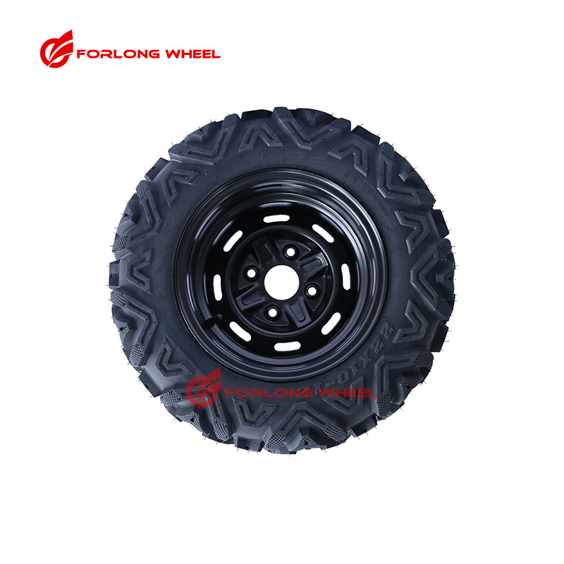 FORLONG 12'' 12 Inch 8.00X12 4x110 Atv Wheels Utv Wheels and Tires for 26X10-12