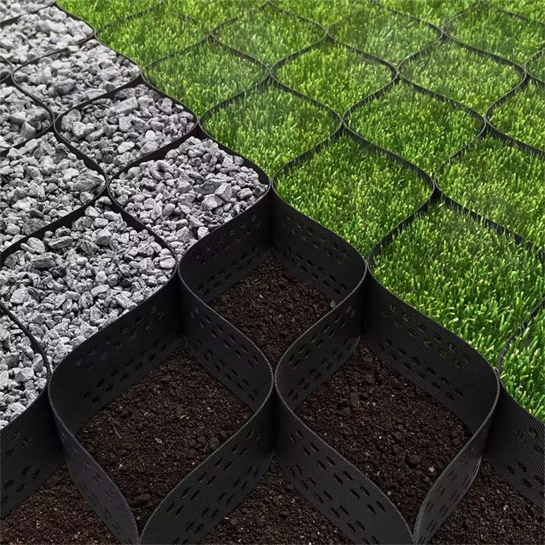 High Quality Commercial Grade HDPE Geocell Price 2" Ground Grid Heavy Duty Gravel Stabilizer for Sheds, Pathway, ATV and Patios