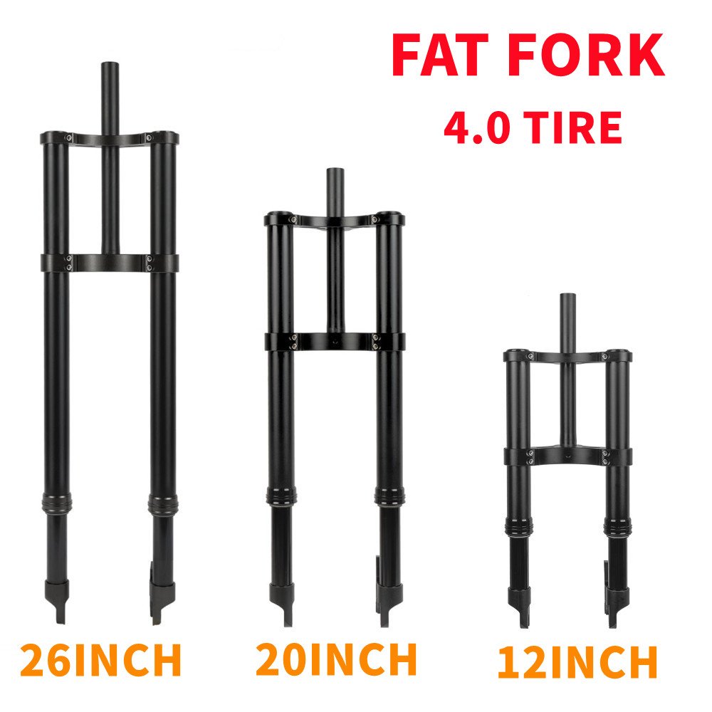 12inch 20inch 26inch Air Suspension Fork 135mm Quick Release Ebike Electric ATV Inverted Fat Bike Fork for Fiido Q1