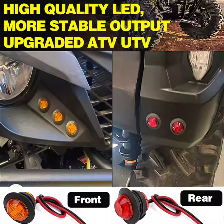 UTV Turn Signal Kit with Turn Signal Rocker Switch, ATV Street Legal Kit for Polaris RZR Ranger Turbo Can-am
