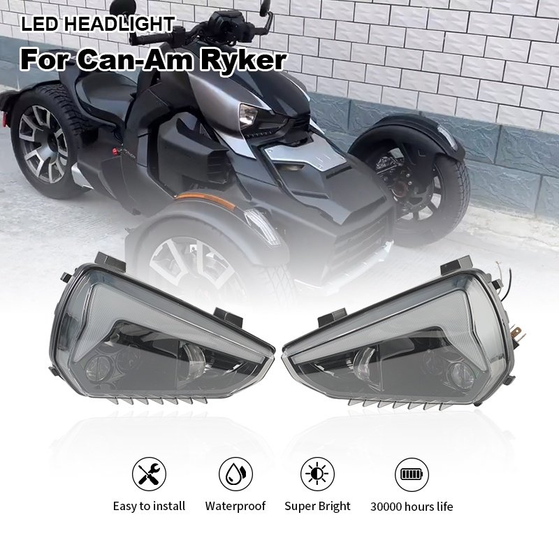 Yongjin for Atv Brp LED DRL Head Light Daytime Running Lamps Kit for Can Am Ryker