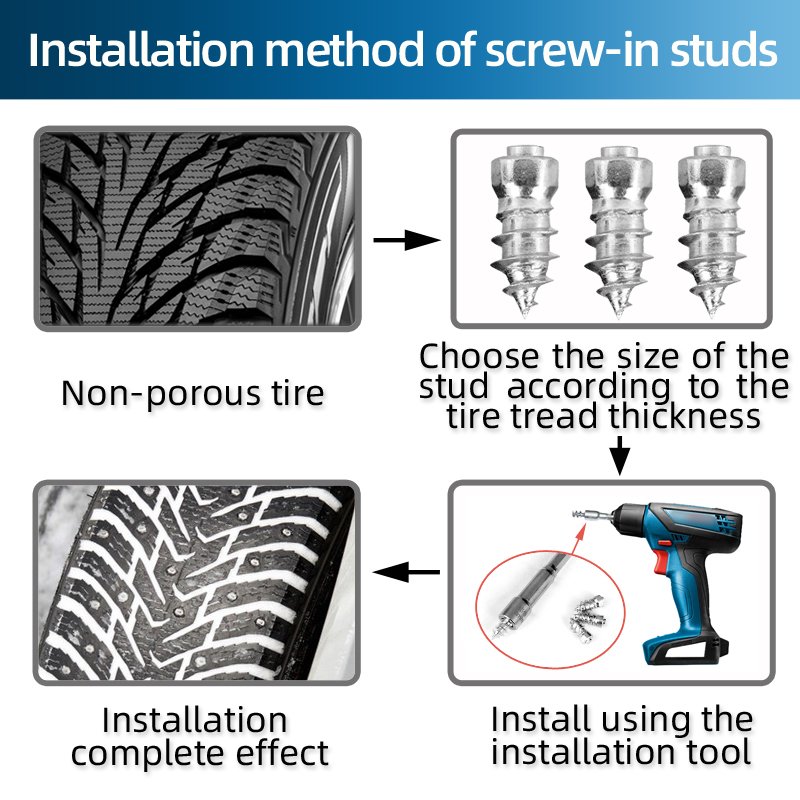 15mm Carbide Screw Ice Anti-skid Spiral Spike for Car Tyres Winter Tire Studs