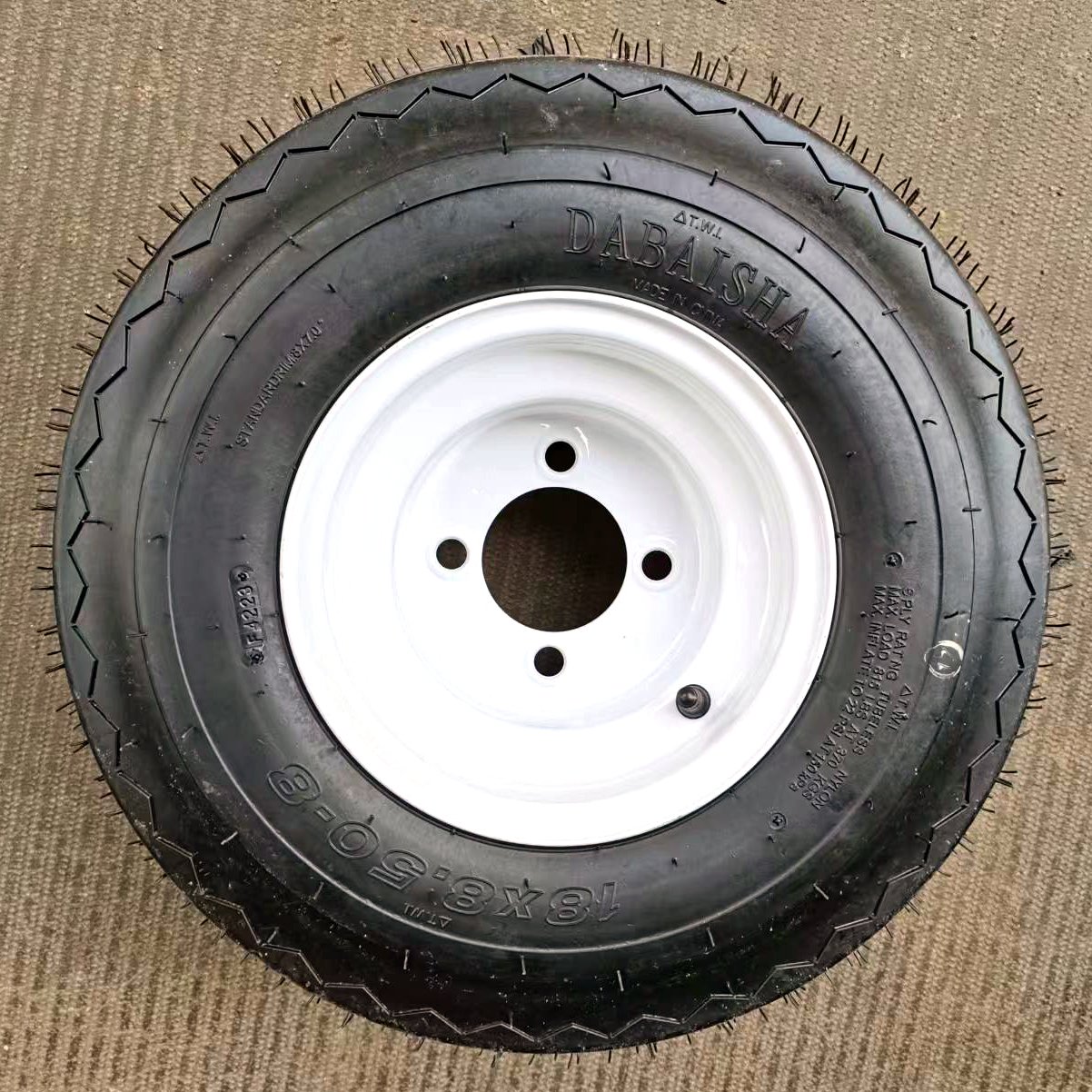 6PLY 18*8.5-8 Golf Cart/ATV/UTV/Go Kart 8inch Rims/ Tires on Road Wheels PCD 100