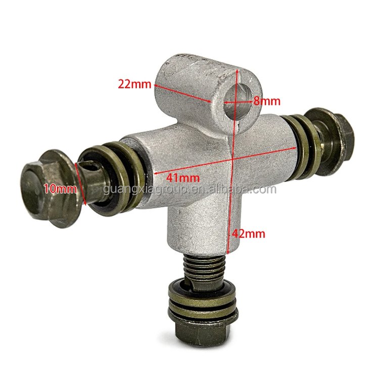 GXKSAT ATV Hydraulic Brake Hose Pipe Fitting Connector 3-Way T Adapter M10 X 1.25