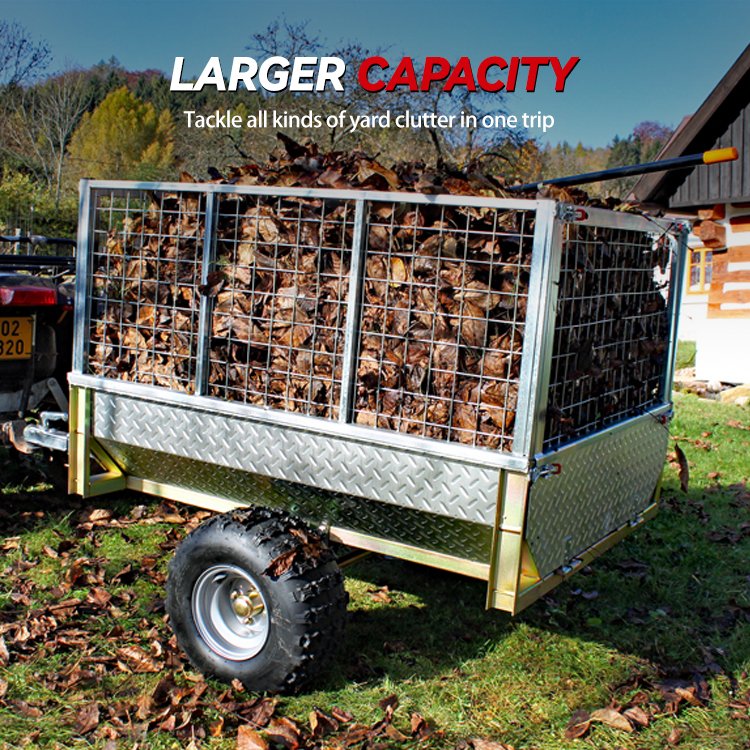 Atv/Utv Trailer Telescopic Climbing Trailer Hot Dip Galvanized Ggricultural Trailer
