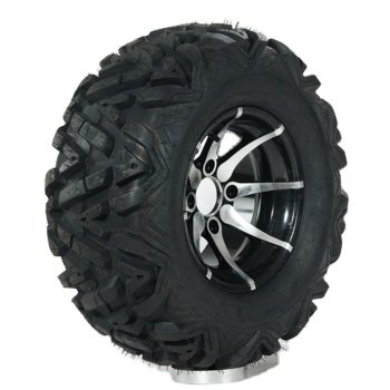 Wholesale 25x10-12 Rear Tubeless A-shaped Tread Design Tire with 12 Inch Alloy Rim 25x8-12 6PR ATV UTV All-terrain Tire Set