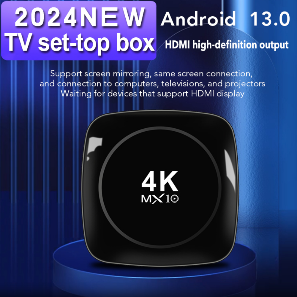 2024 Newest Android 13.0 ATV BOX MX10 4K S905L2 1GB/8GB Media Player 2.4G&5G Wifi & BT4.1 WIFI6 Smart Set-top Box