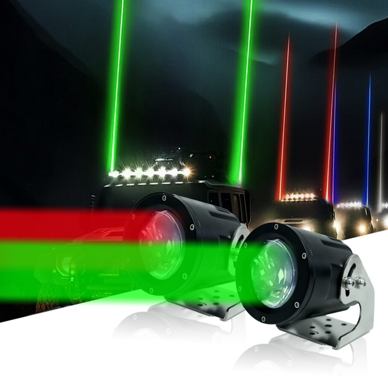 New Red Blue RGB Customized UTV Truck Offroad SUV 4X4 LED Fog Light Car Offroad Truck Motorcycle Red Blue