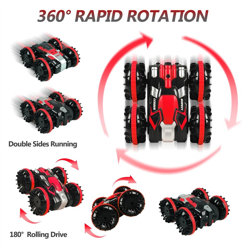 Mini Drifting Rc Car Amphibious Atv Vehicle Land Water Waterproof Toy Cars Toy All Terrain 4Wd Amphibious Atv Wheel No Light
