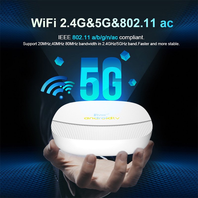New TV98 ATV MAX Set Top Box 2.4G 5G Allwinner H313 Quad Core 2G 16G Android 13.0 4K hd Smart TV Box Voice Remote Control